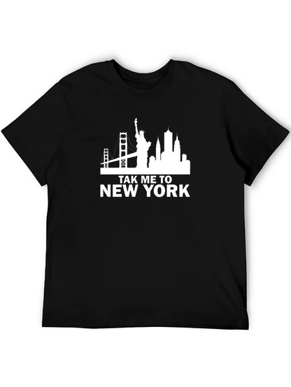 Take Me To New York Black Graphic Tee