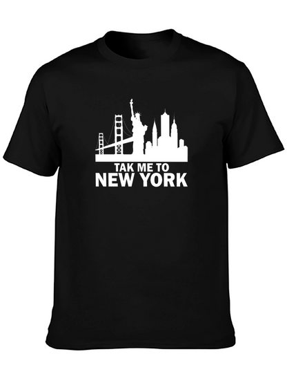 Take Me To New York Black Graphic Tee