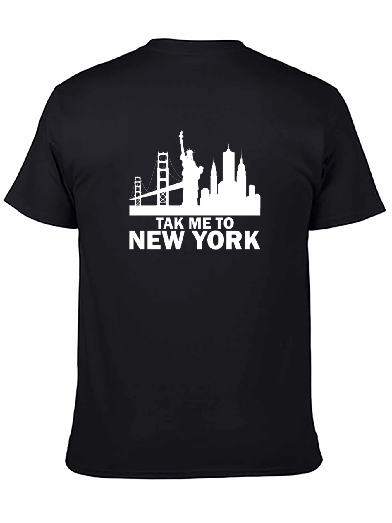Take Me To New York Black Graphic Tee