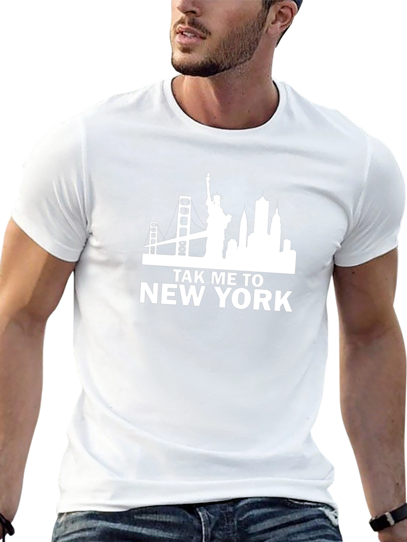 Take Me To New York Black Graphic Tee