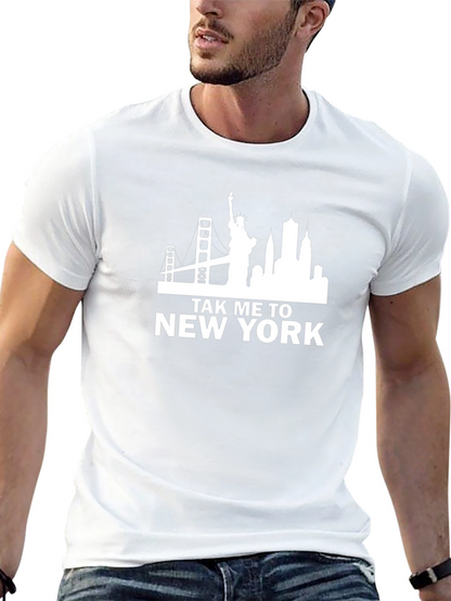 Take Me To New York Black Graphic Tee