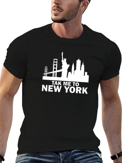 Take Me To New York Black Graphic Tee