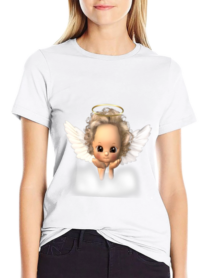 Angel Baby Graphic Tee - Black