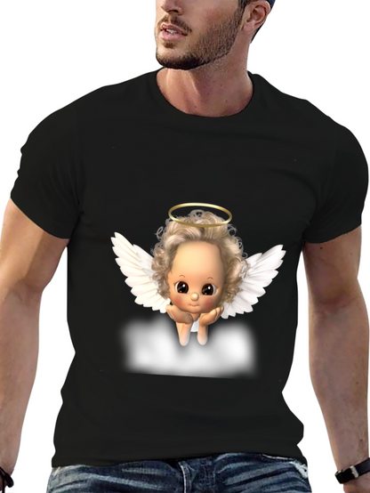 Angel Baby Graphic Tee - Black