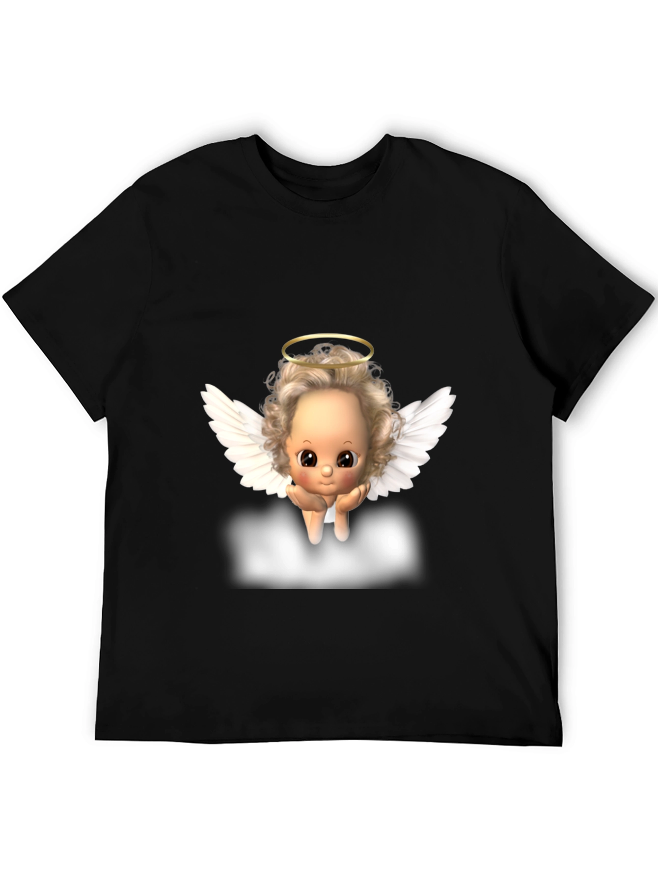 Angel Baby Graphic Tee - Black