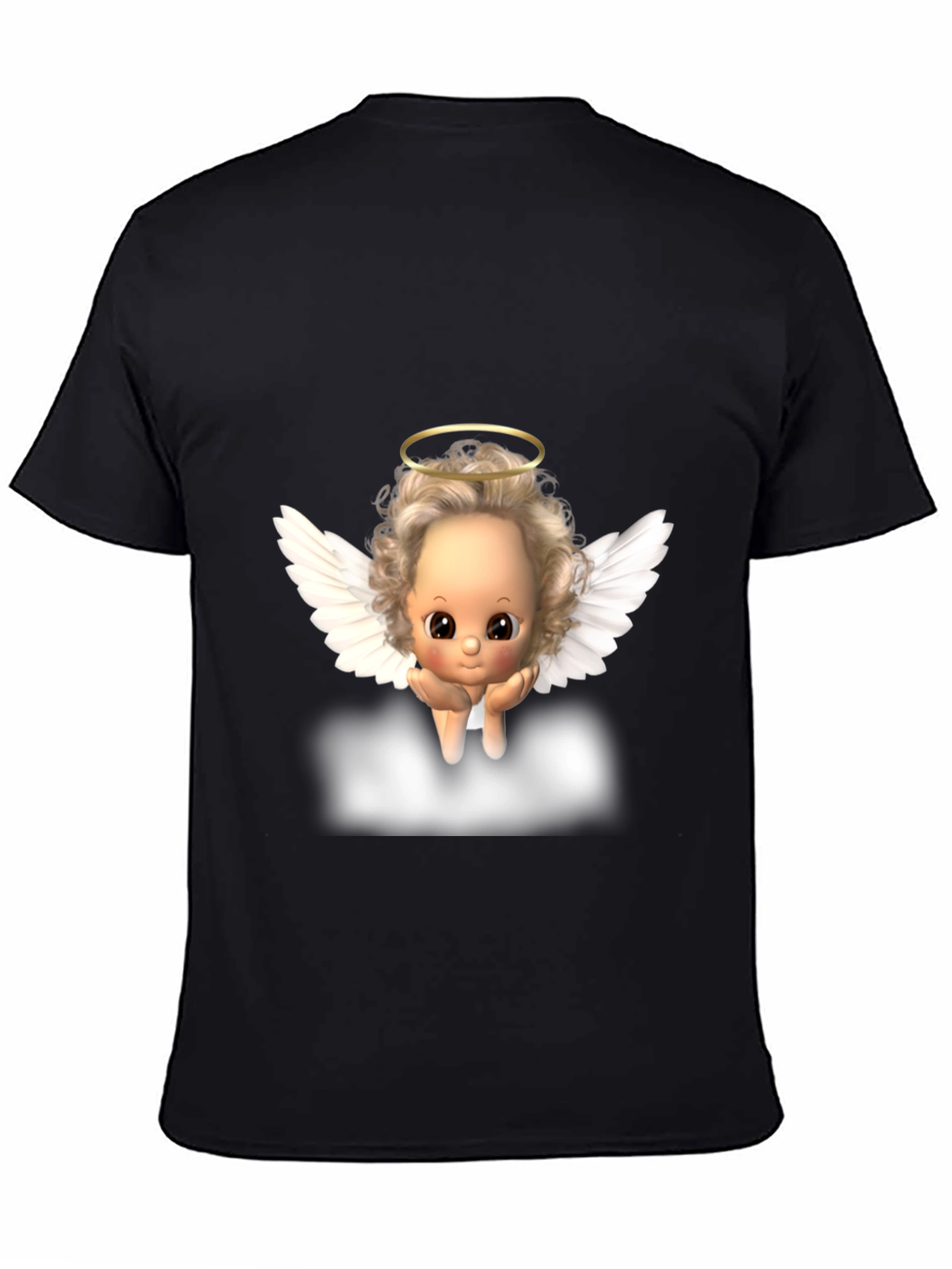 Angel Baby Graphic Tee - Black