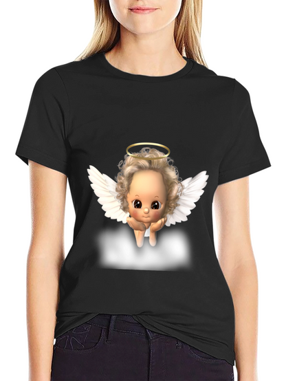 Angel Baby Graphic Tee - Black