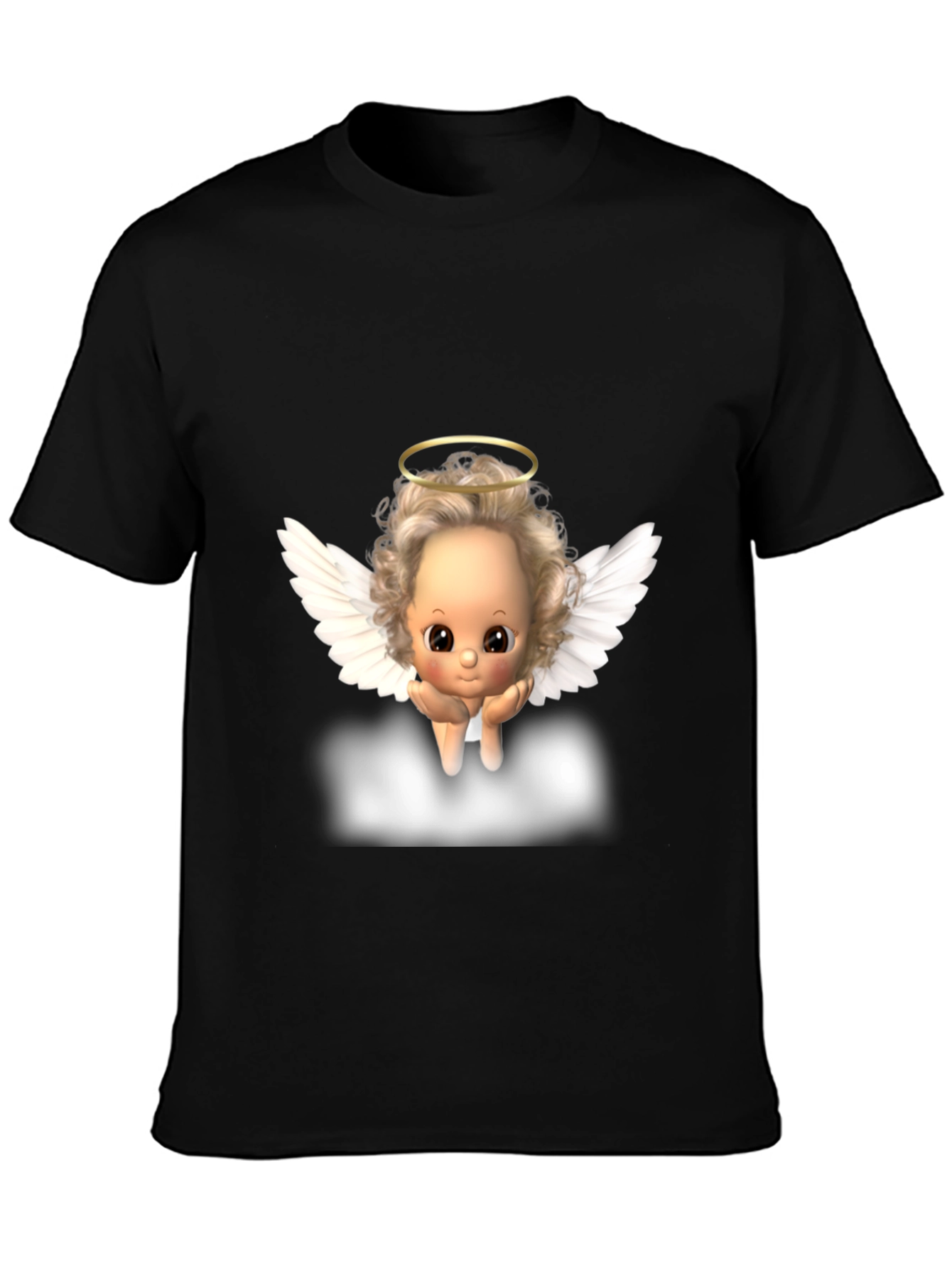 Angel Baby Graphic Tee - Black