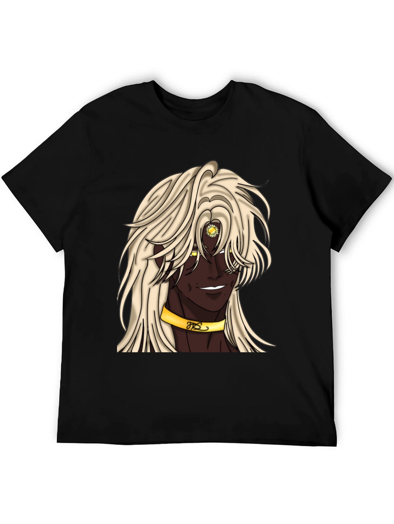 Anime Character Graphic Tee - Black