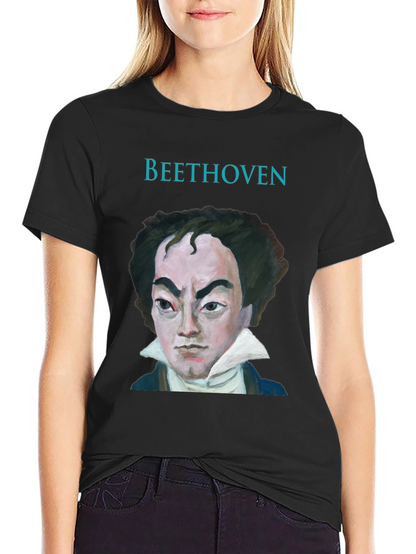 Beethoven Portrait Graphic Tee - Classic Musician T-Shirt