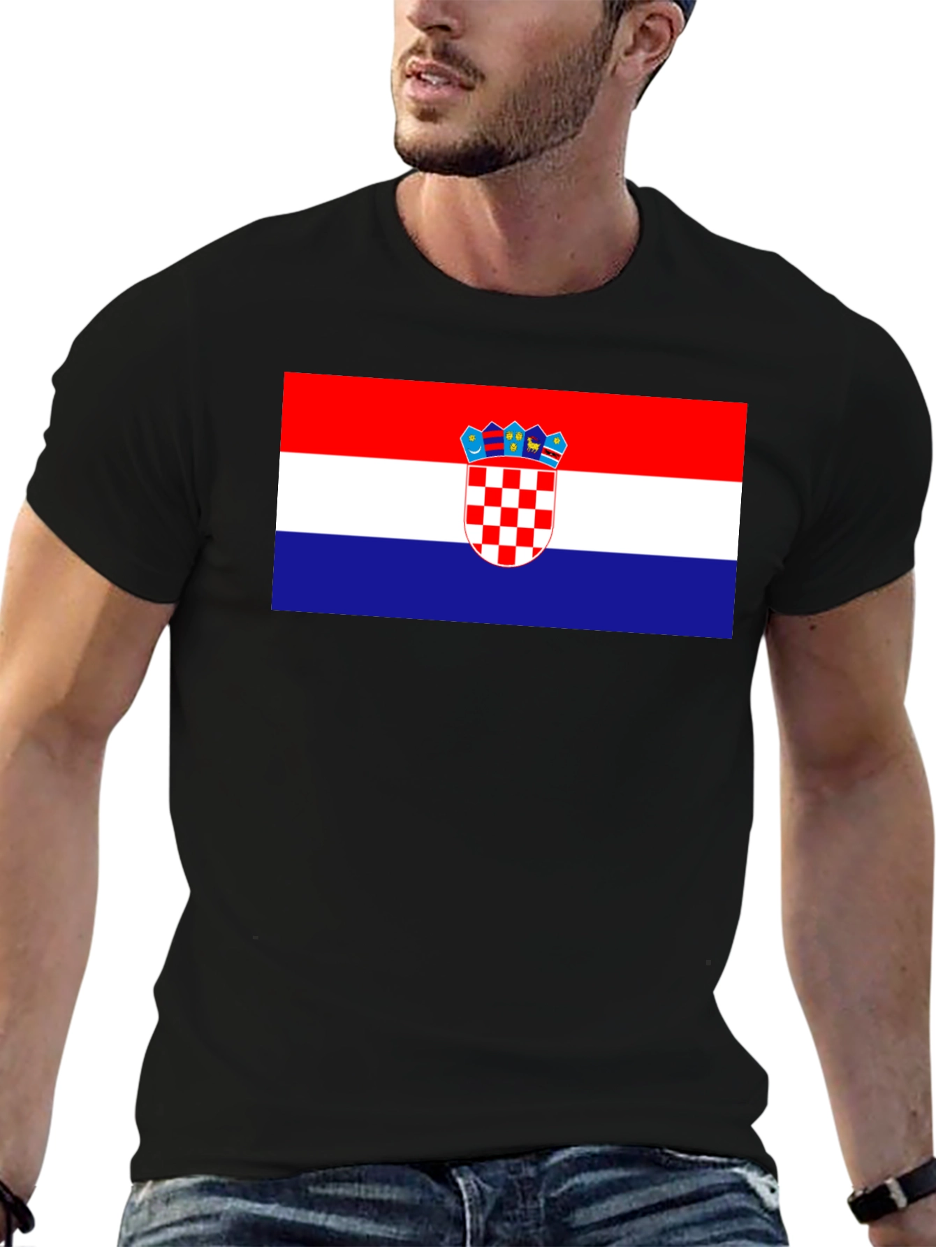 Croatian Flag T-Shirt - Red White Blue
