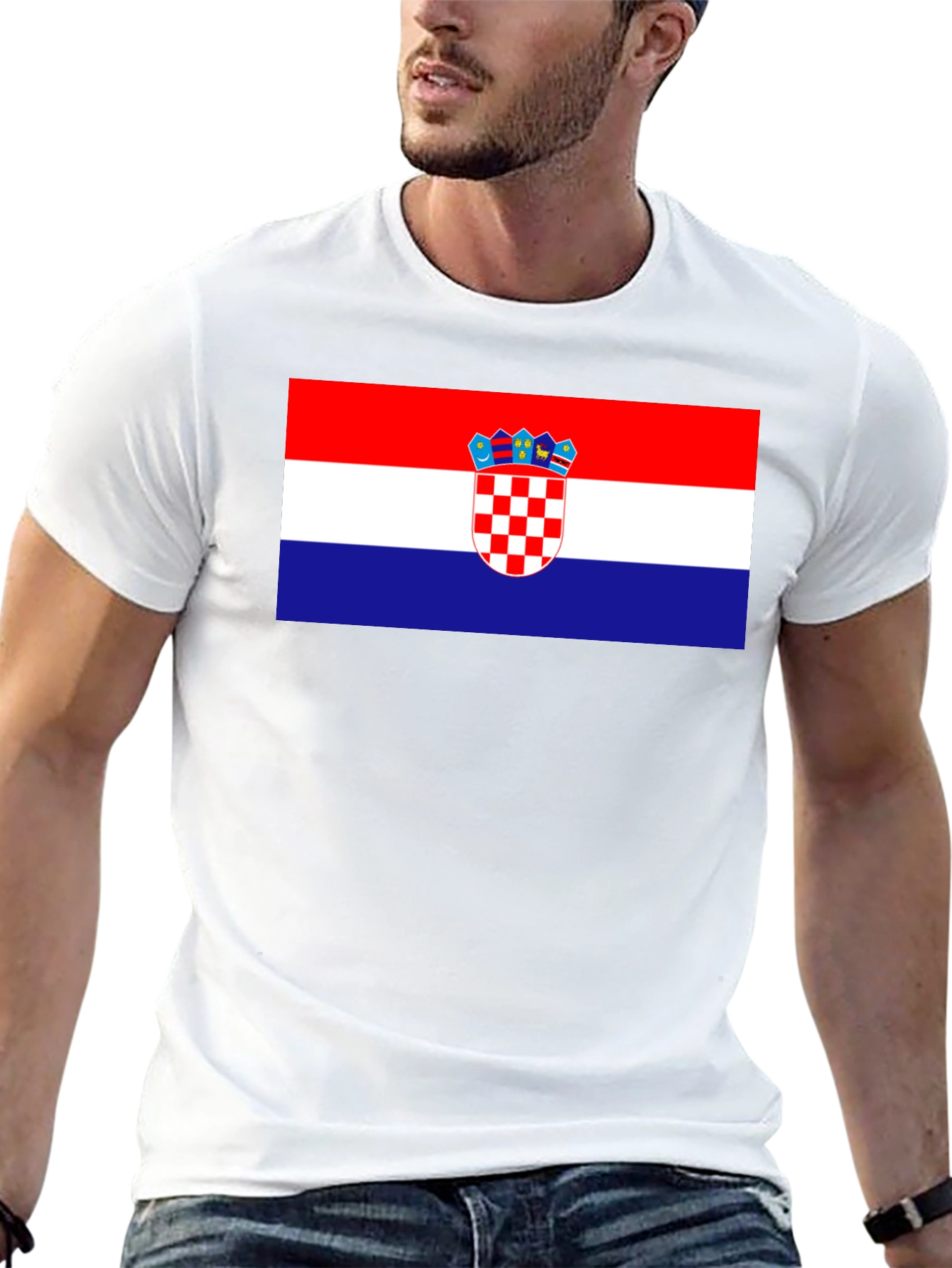 Croatian Flag T-Shirt - Red White Blue
