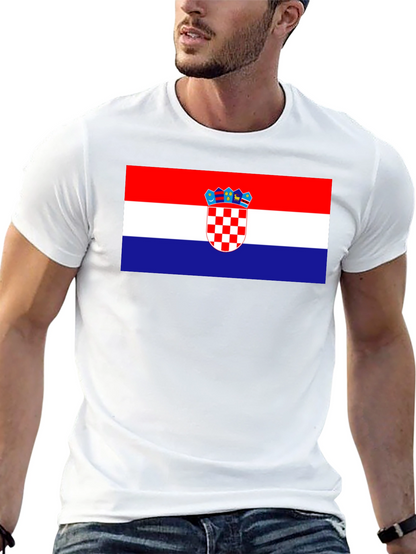 Croatian Flag T-Shirt - Red White Blue