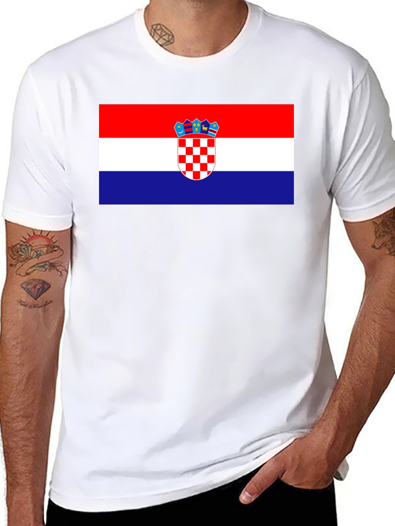 Croatian Flag T-Shirt - Red White Blue