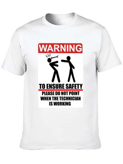 Warning Technician Work Safety T-Shirt