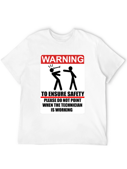 Warning Technician Work Safety T-Shirt