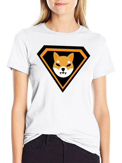 Shiba Inu Superhero Black T-Shirt