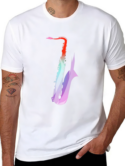 Saxophone Graphic Tee - Stylish Music Lover T-Shirt