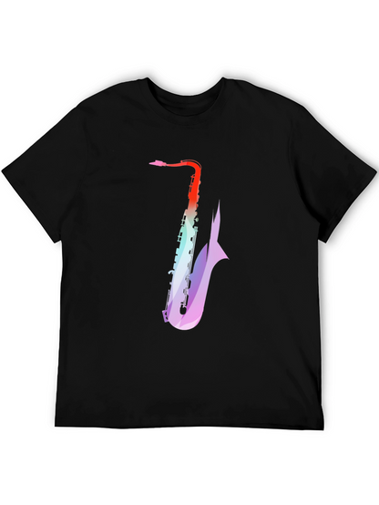 Saxophone Graphic Tee - Stylish Music Lover T-Shirt