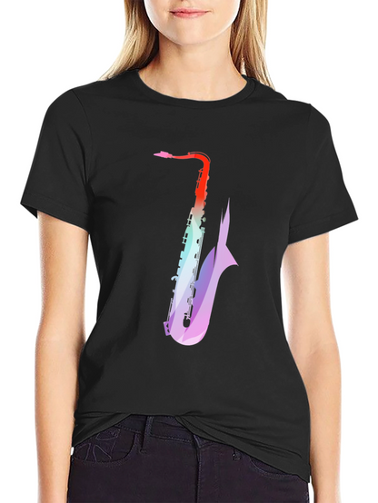 Saxophone Graphic Tee - Stylish Music Lover T-Shirt