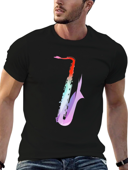 Saxophone Graphic Tee - Stylish Music Lover T-Shirt