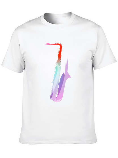 Saxophone Graphic Tee - Stylish Music Lover T-Shirt