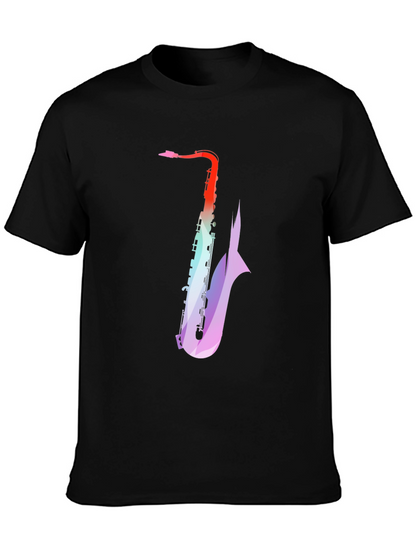 Saxophone Graphic Tee - Stylish Music Lover T-Shirt