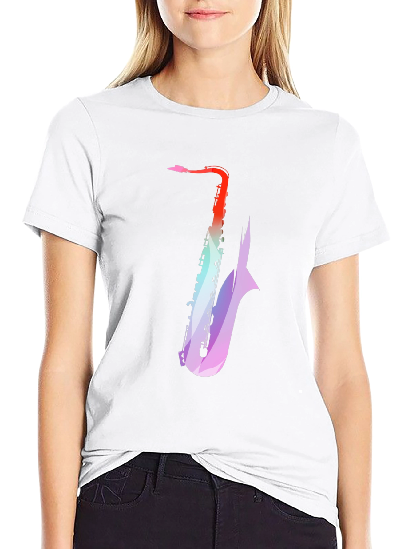 Saxophone Graphic Tee - Stylish Music Lover T-Shirt
