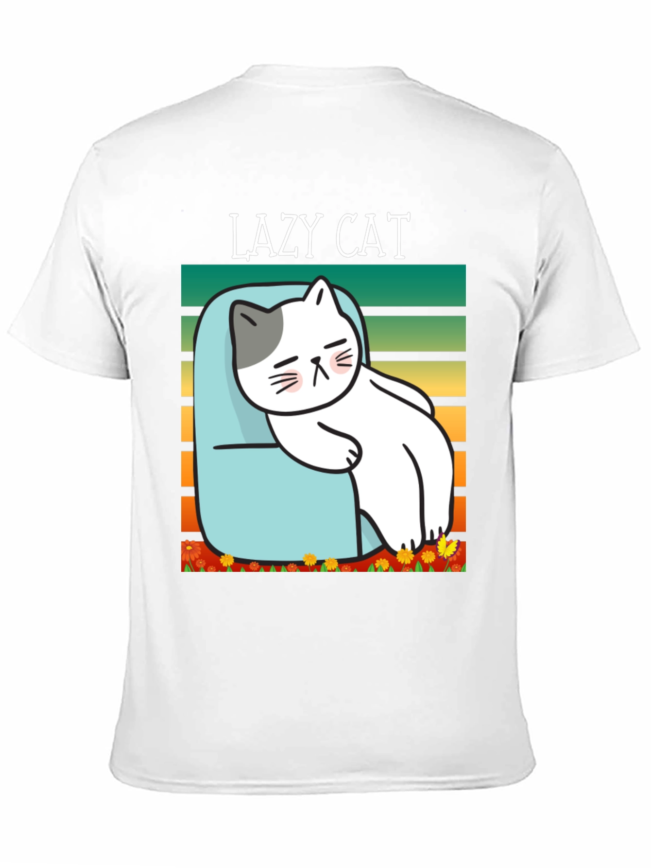 Lazy Cat Graphic T-Shirt - Unisex Cotton Tee