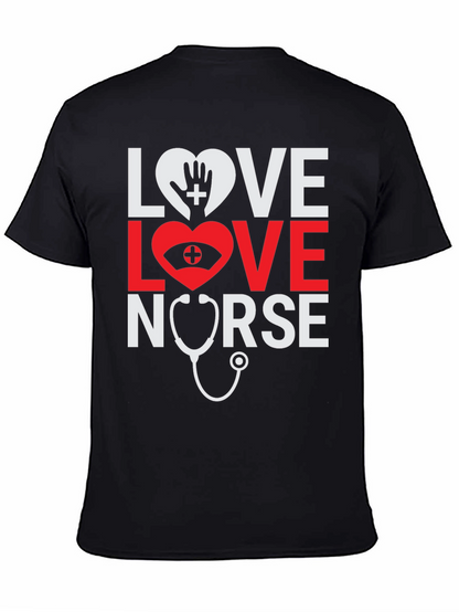 Love Nurse Black T-Shirt