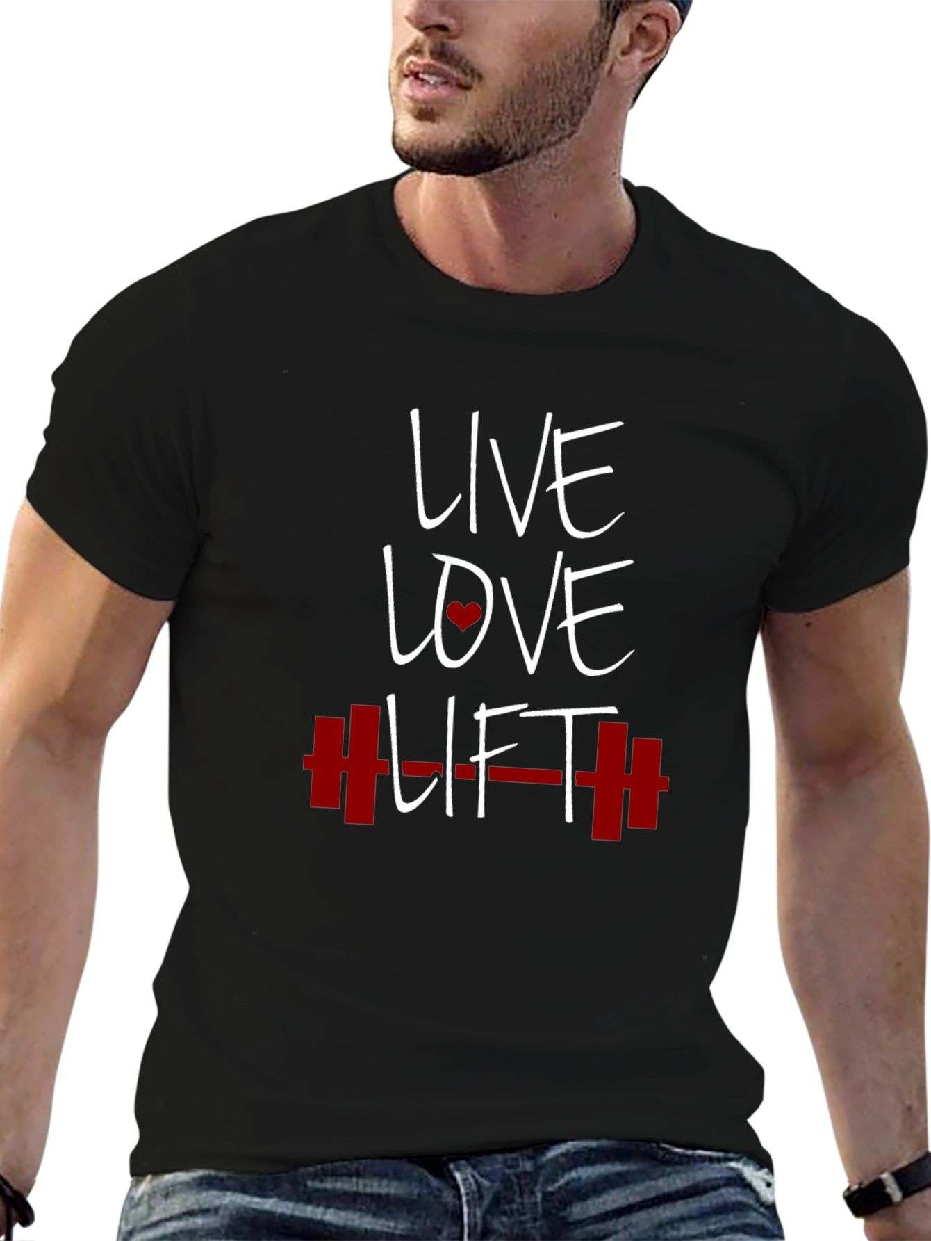 Live Love Lift Graphic Tee - Black Gym T-Shirt
