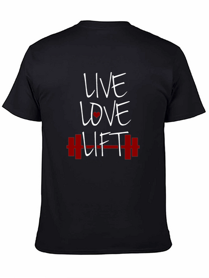 Live Love Lift Graphic Tee - Black Gym T-Shirt