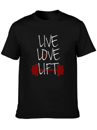 Live Love Lift Graphic Tee - Black Gym T-Shirt