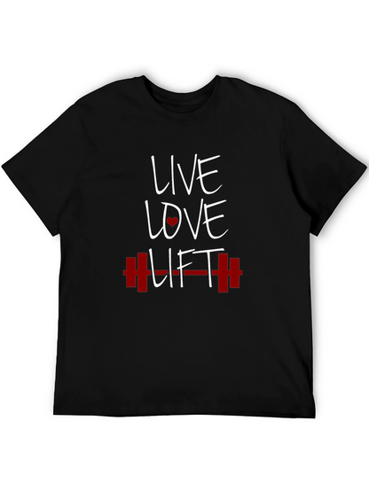 Live Love Lift Graphic Tee - Black Gym T-Shirt