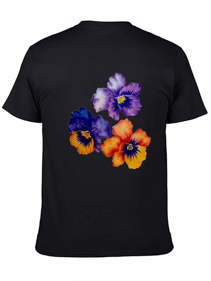 Floral Pansy Graphic Tee - Stylish Comfort