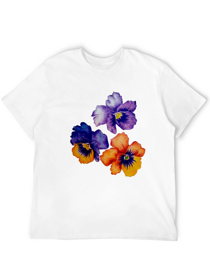 Floral Pansy Graphic Tee - Stylish Comfort