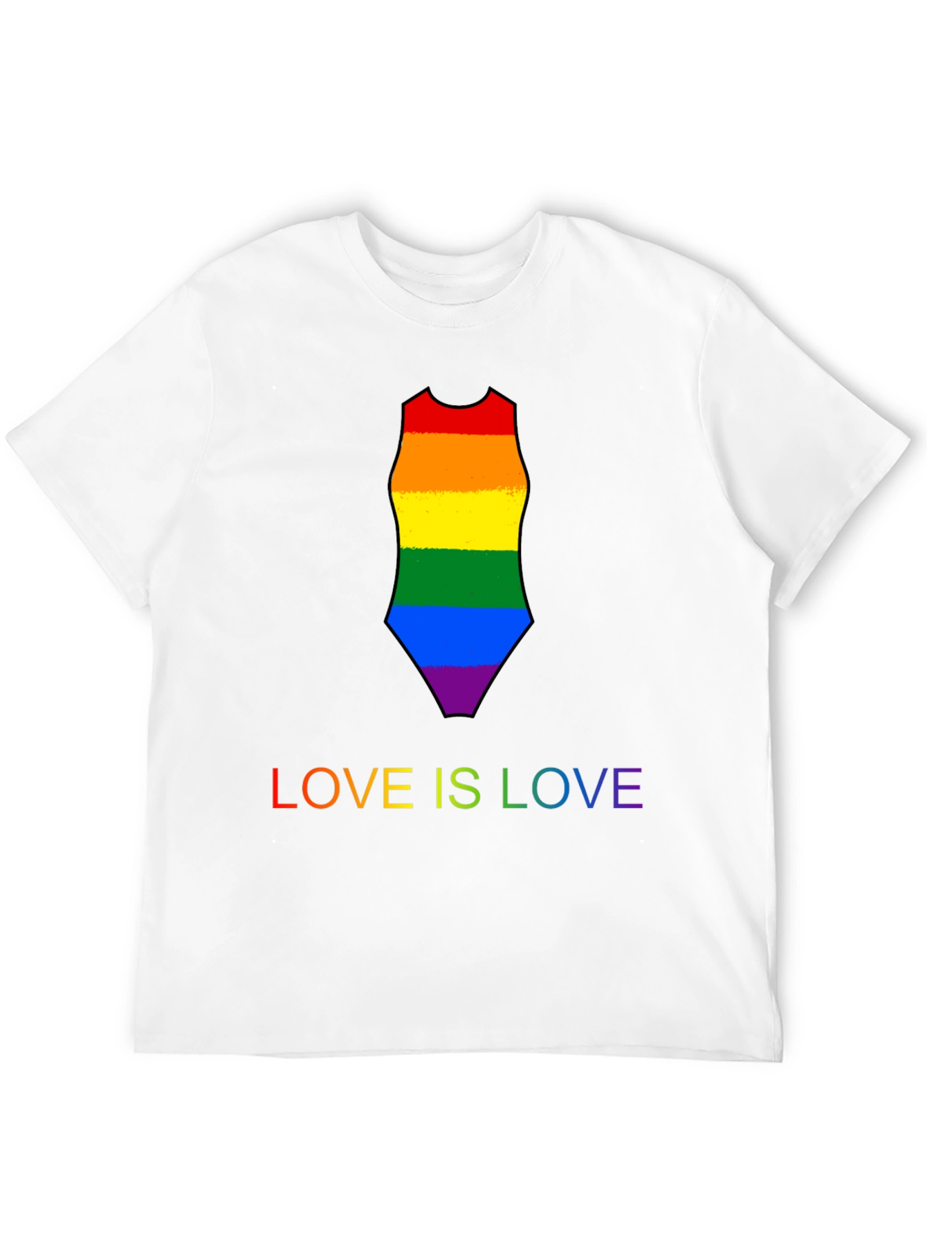 Love is Love Rainbow Swimsuit Tee