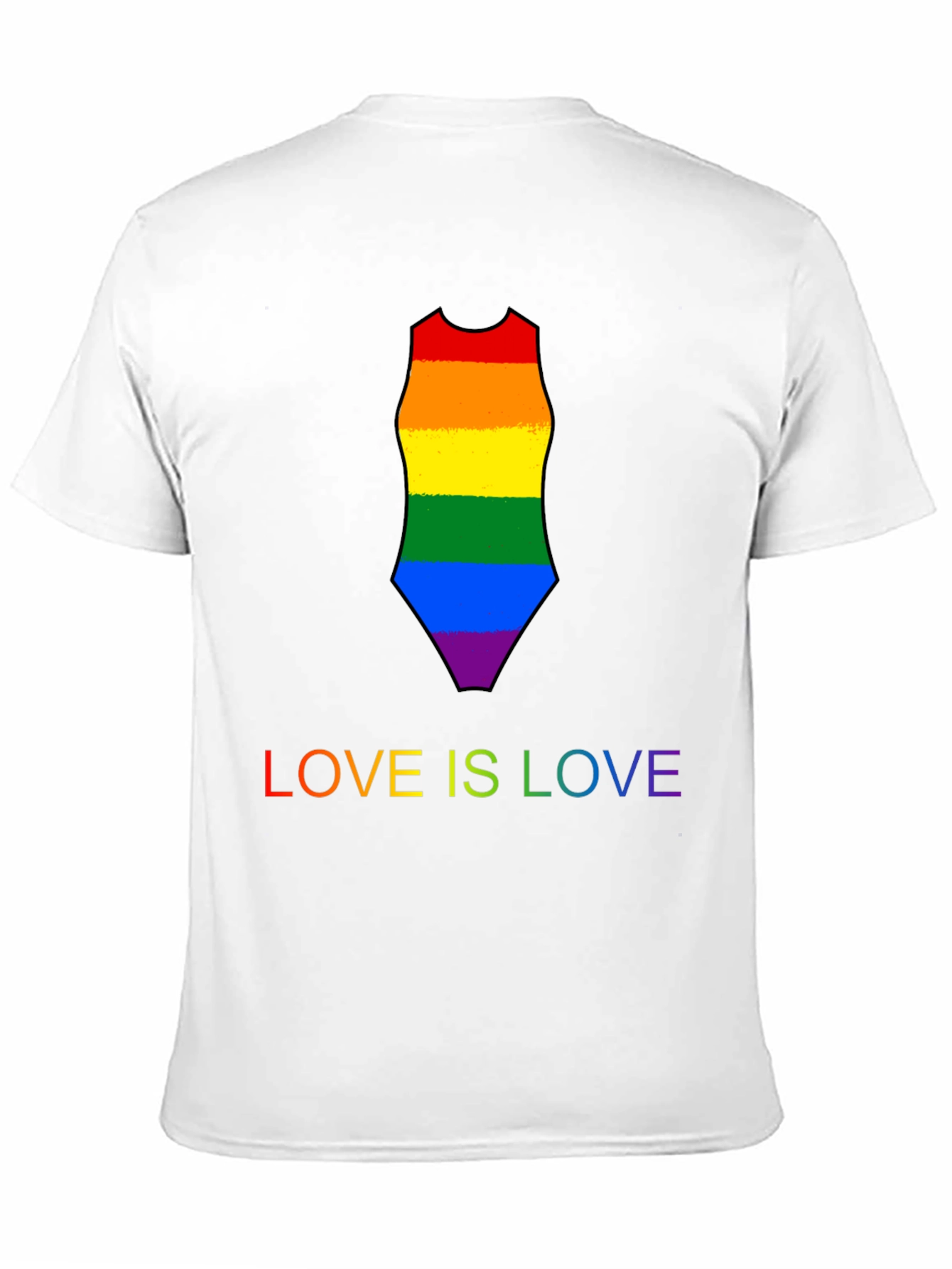 Love is Love Rainbow Swimsuit Tee