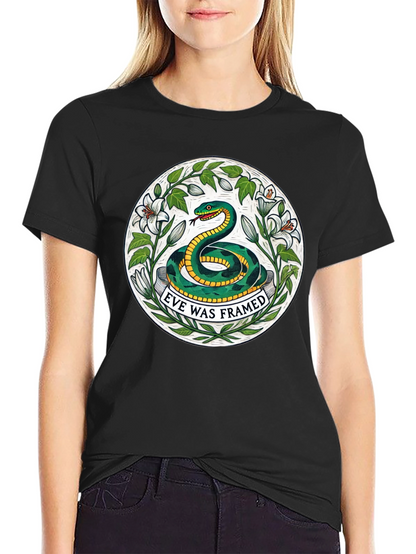 Eve Was Framed Graphic T-Shirt - Black