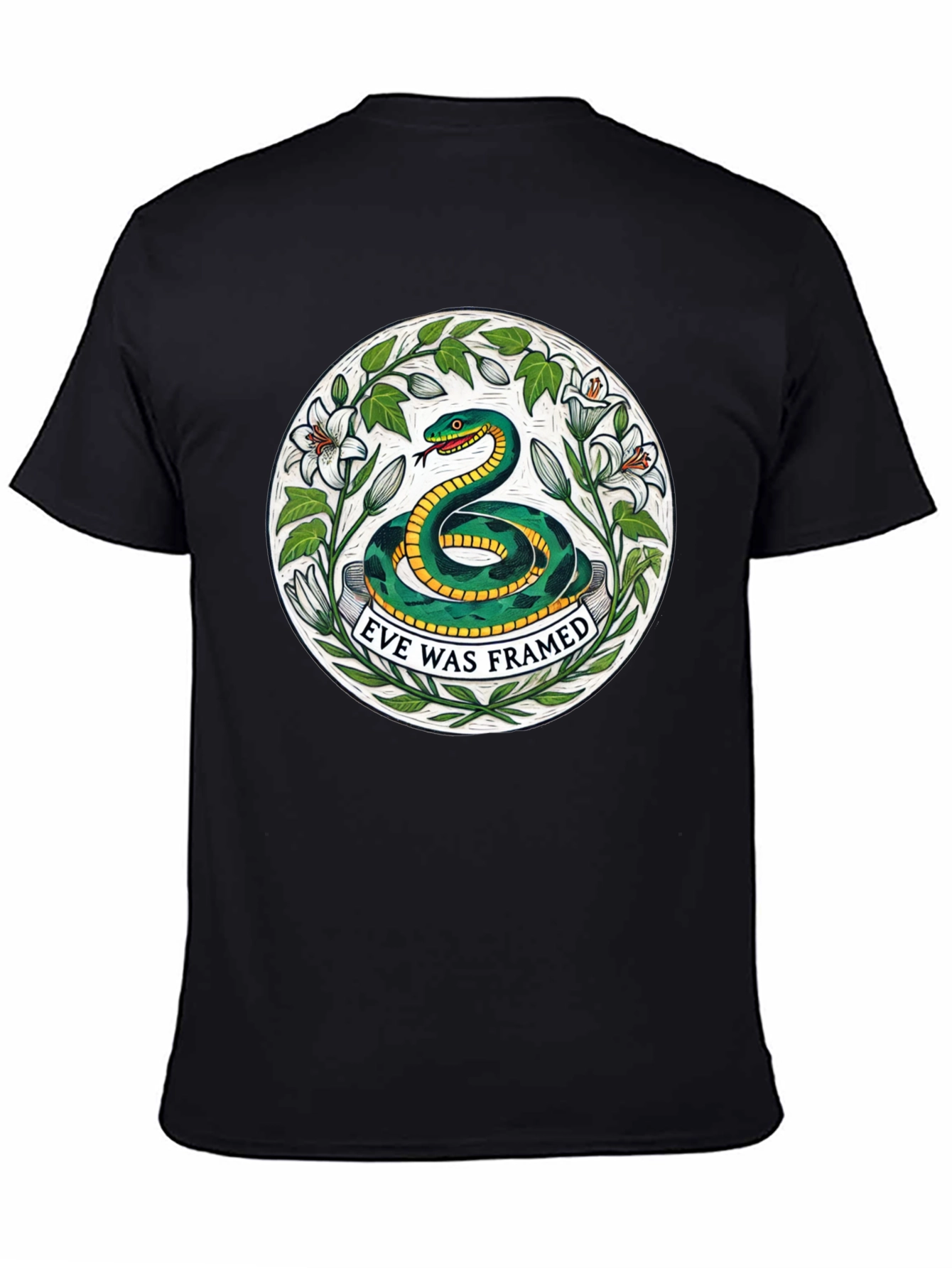 Eve Was Framed Graphic T-Shirt - Black