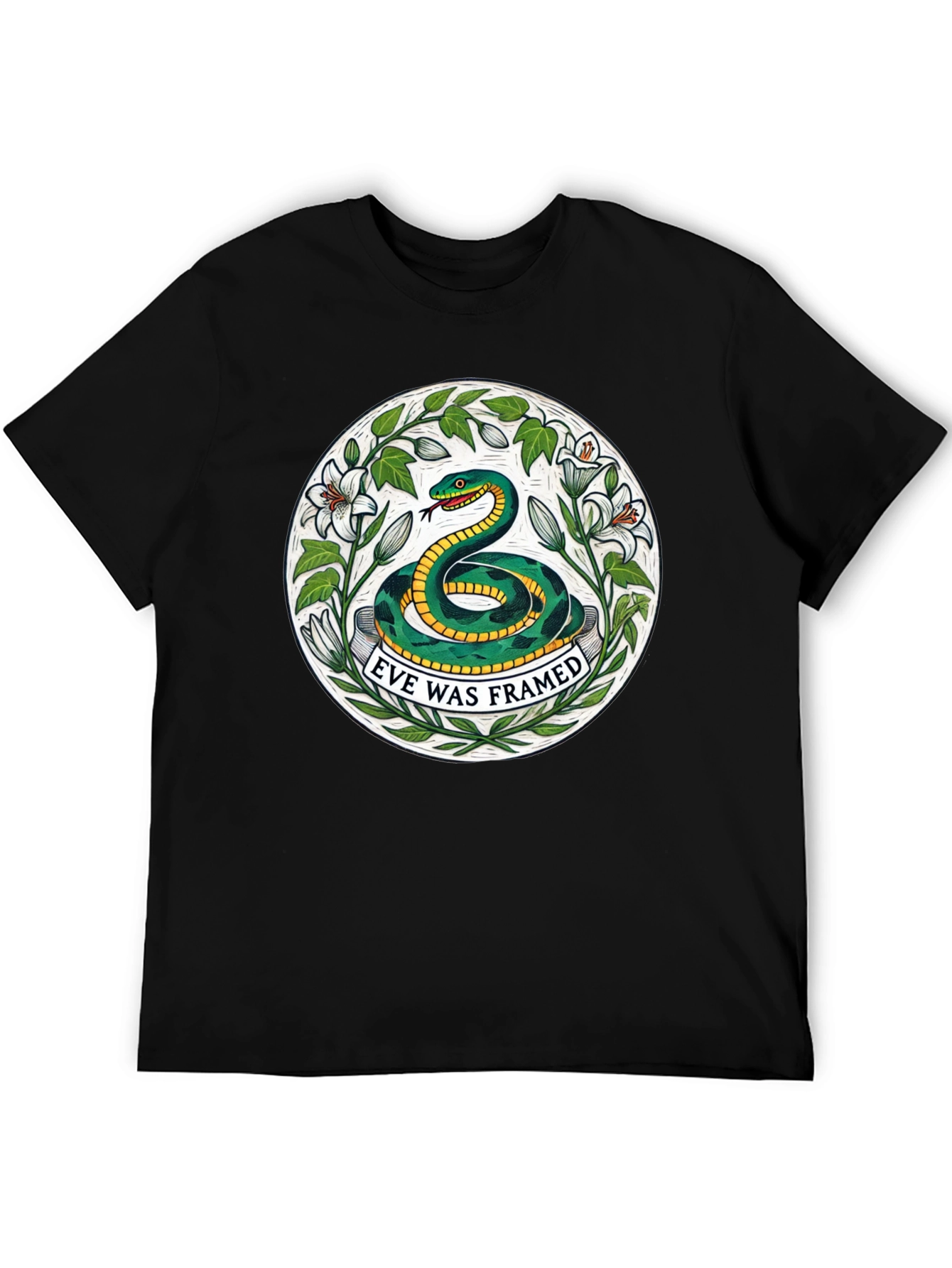 Eve Was Framed Graphic T-Shirt - Black