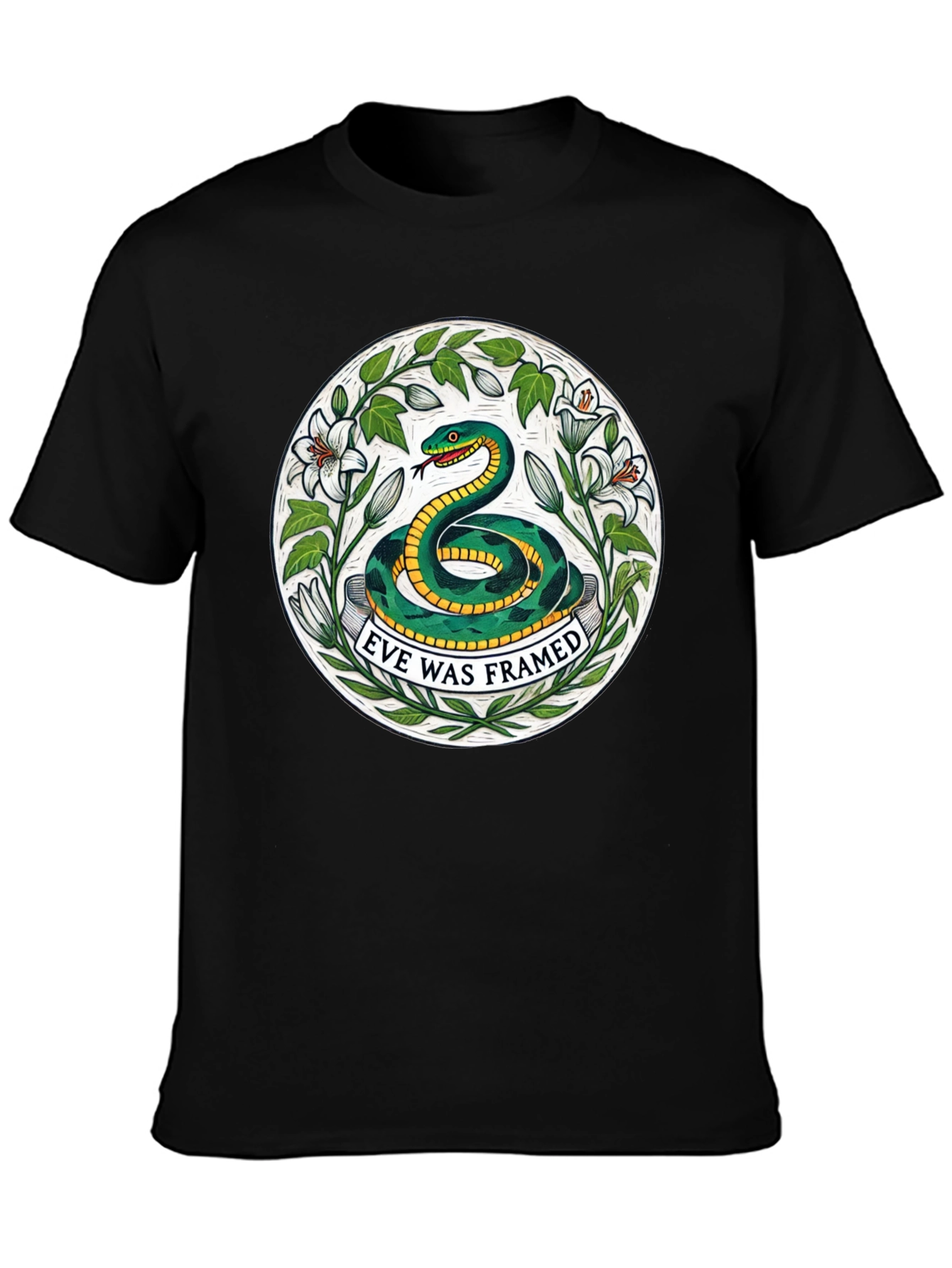 Eve Was Framed Graphic T-Shirt - Black