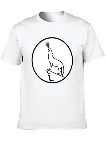 Wolf Howling Moon Graphic T-Shirt