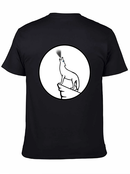 Wolf Howling Moon Graphic T-Shirt