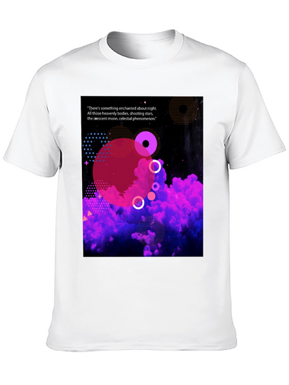 Enchanted Night Black T-Shirt - Celestial Design