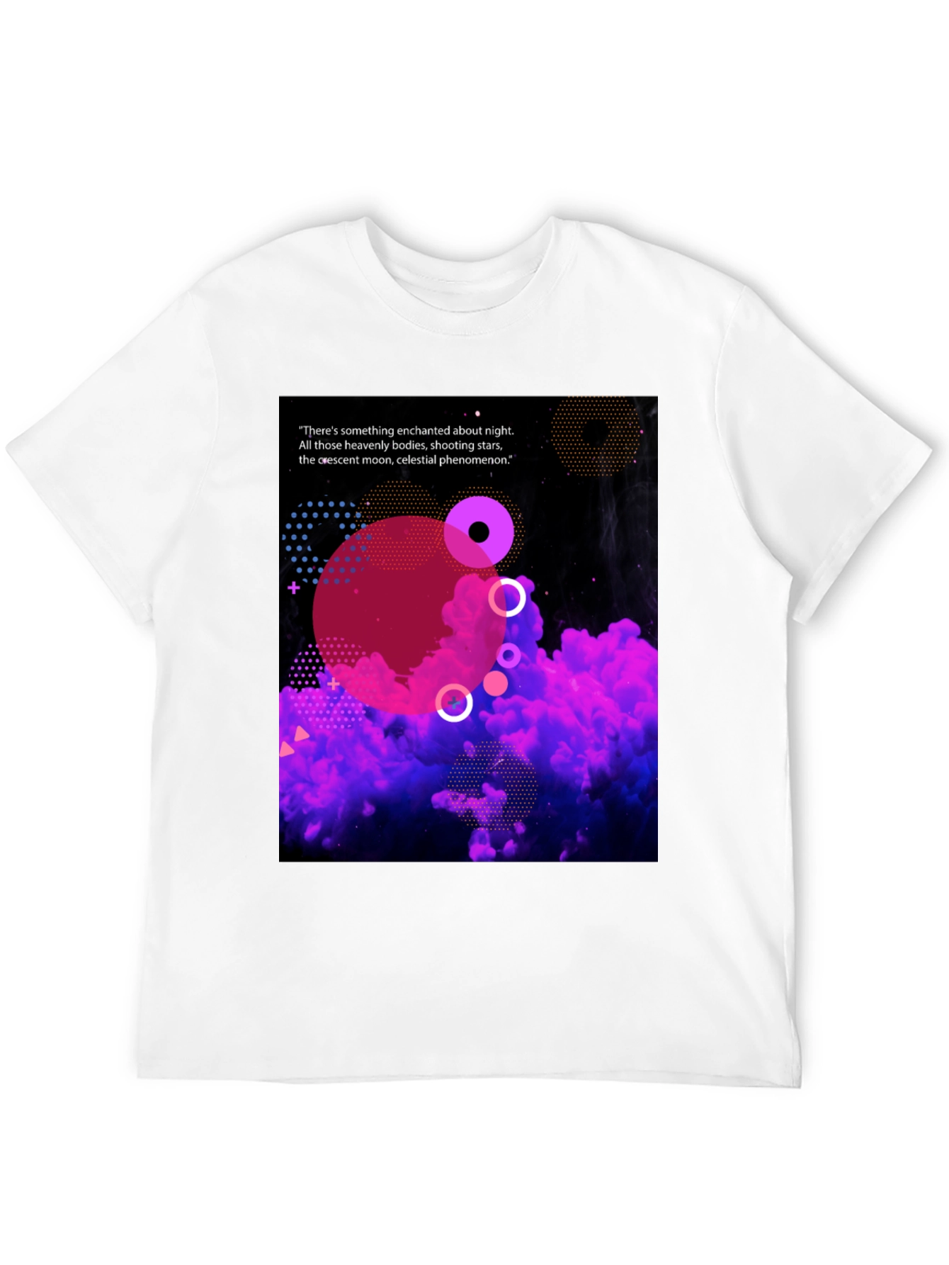 Enchanted Night Black T-Shirt - Celestial Design