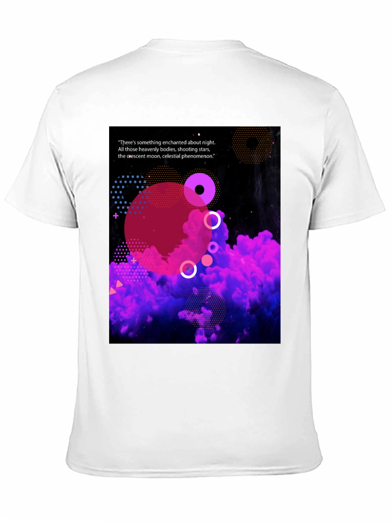 Enchanted Night Black T-Shirt - Celestial Design