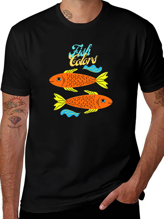 Fish Colors Graphic T-Shirt - Fun and Unique Design