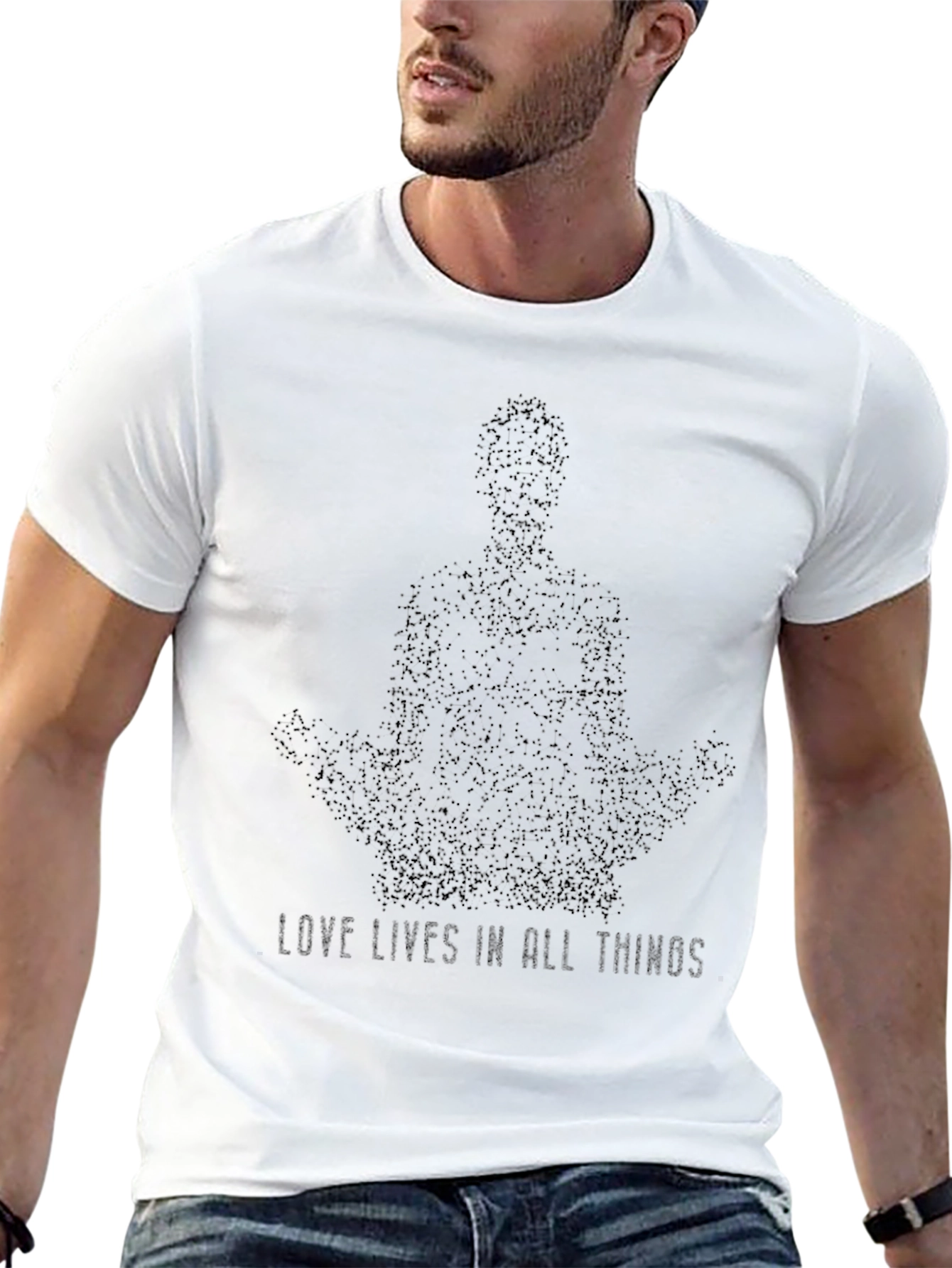 Love Lives Meditation T-Shirt - Black