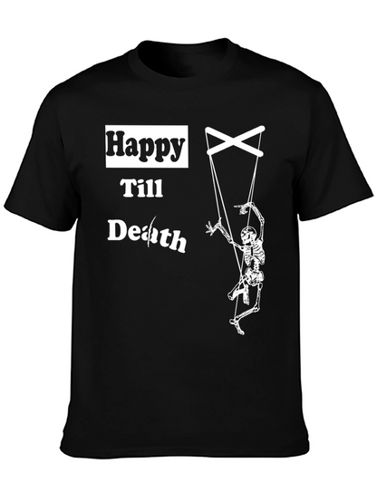 Happy Till Death Skeleton Puppet T-Shirt